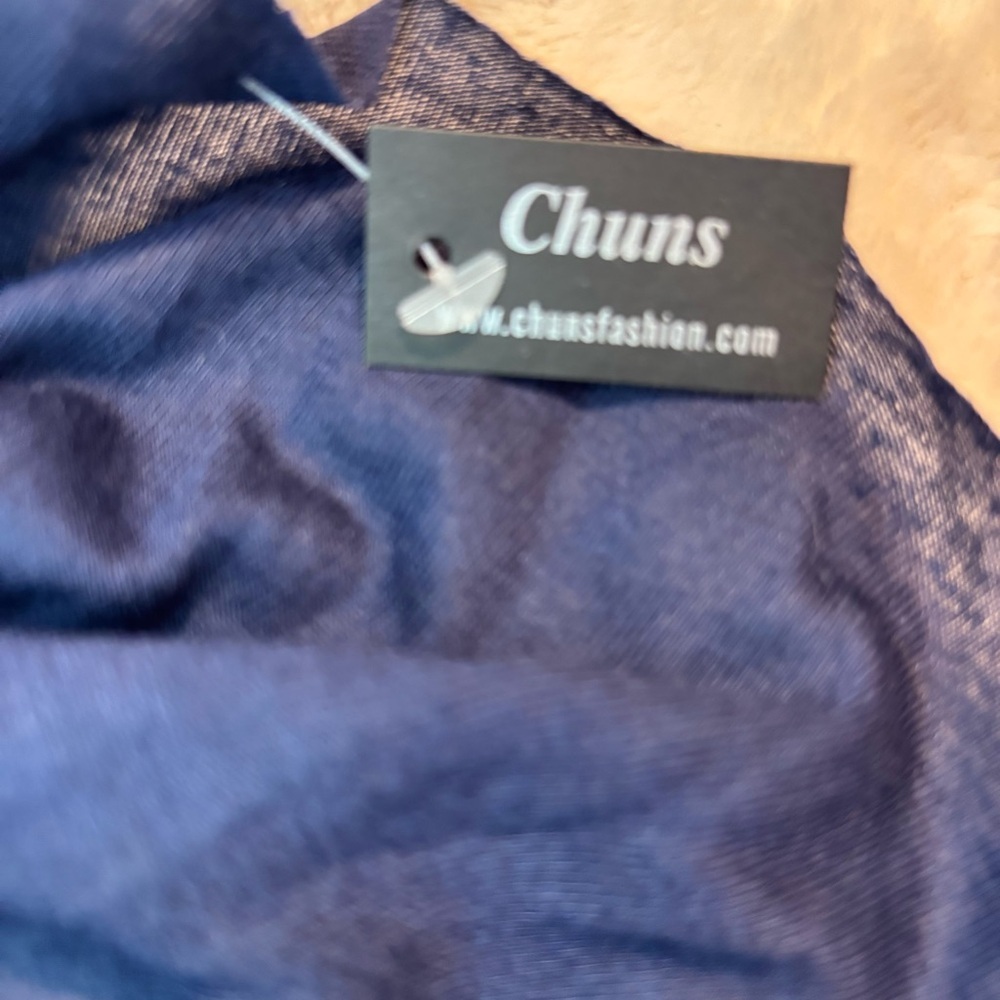 NWT Chuns Scarf / Wrap Navy Blue Large Super Soft Accessory Comfy Fall Winter - Picture 12 of 14
